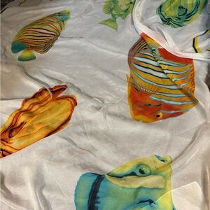 Cejon Colorful Fish Print Scarf